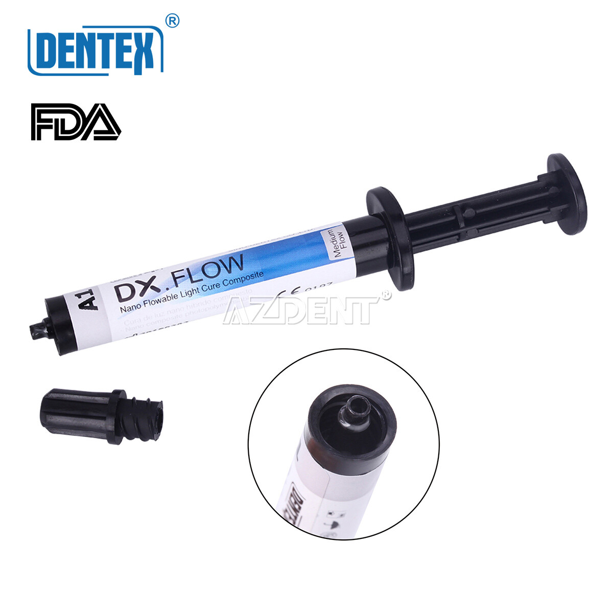 DX.FLOW Dental Flowable Light Cure Composite Resin Medium Flow DENTEX A1 A2 A3