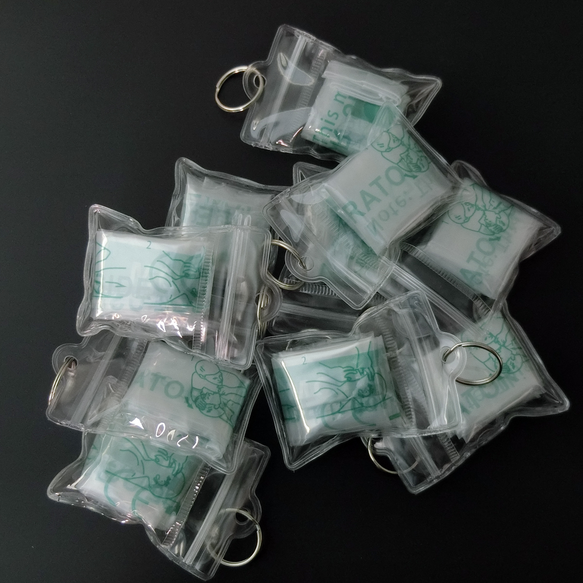 100 X Elysaid CPR Mask CPR Face Shield For First Aid Training In PVC Bag