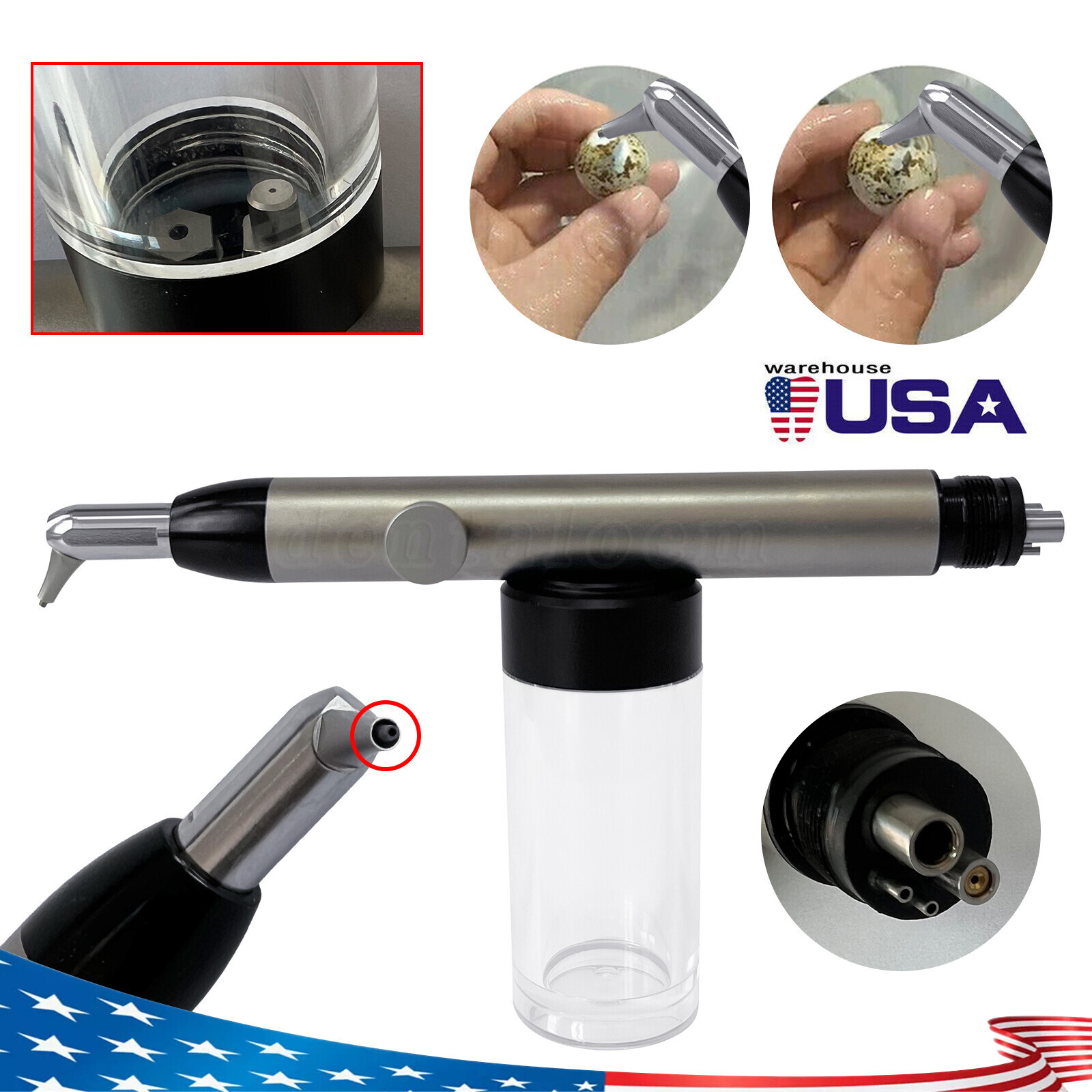 Dental Alumina Oxide Sandblaster Gun 4H&water for Metal/Ceramic/Composites