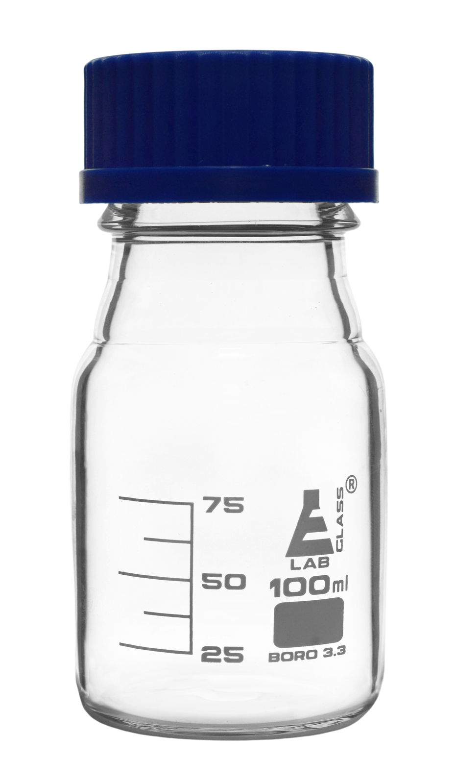 Eisco Labs 100ml Graduated Reagent Bottle with Screw Cap – Borosilicate Glass