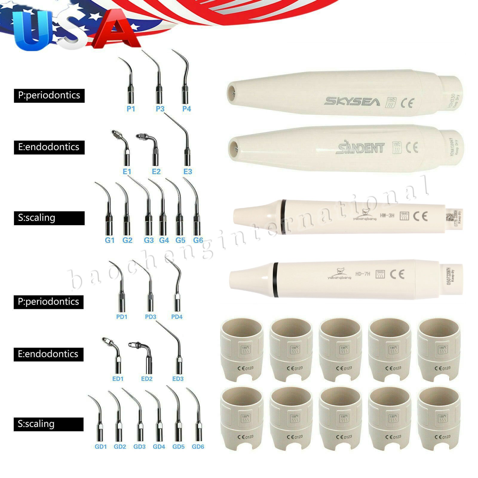 Dental Piezo Scaler Tips Torque Wrench Key for EMS Woodpecker/ DTE SATELEC tips