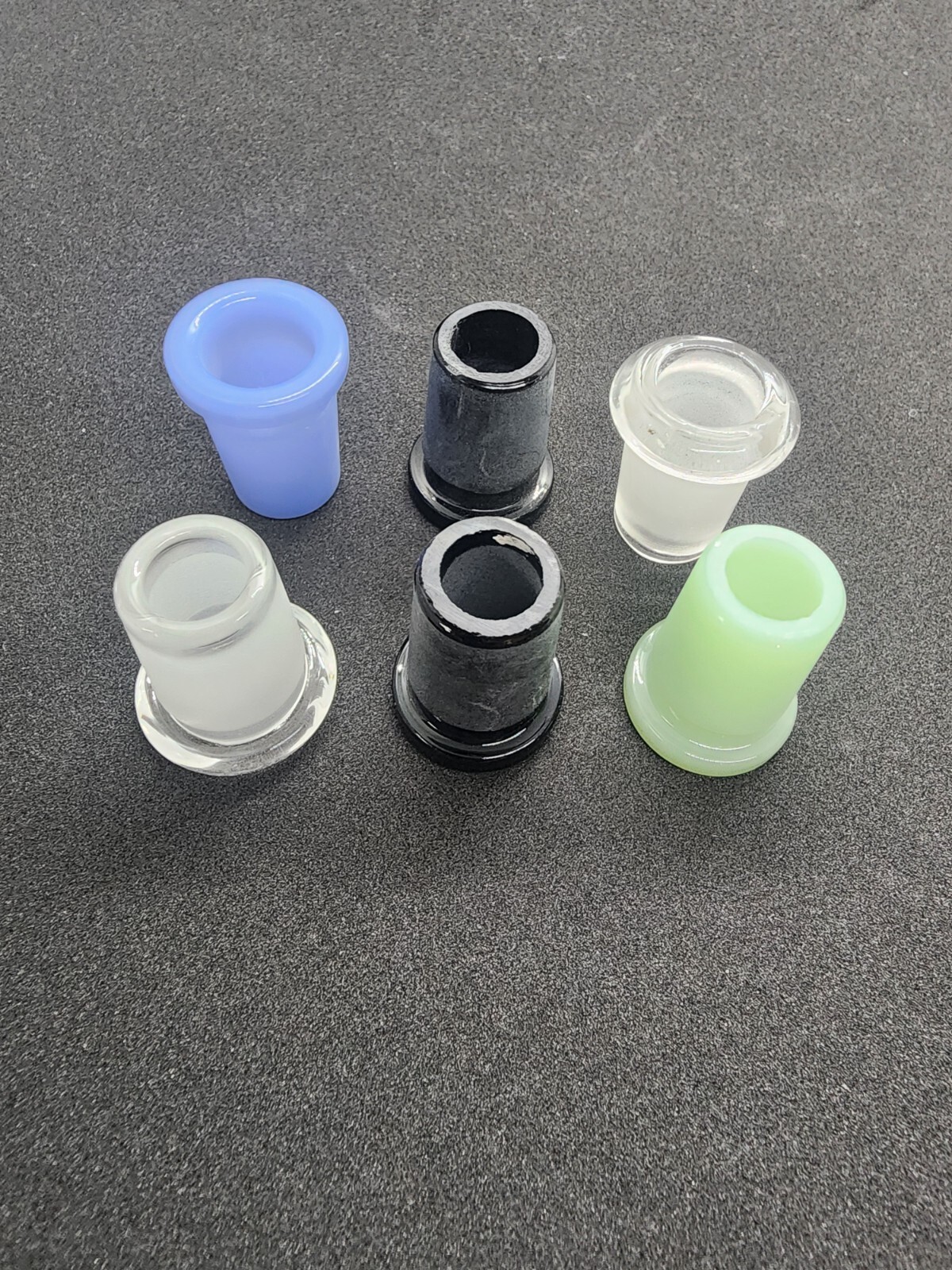 6 Pack 18mm Male to 14mm Female Color Glass Adapters Reducer