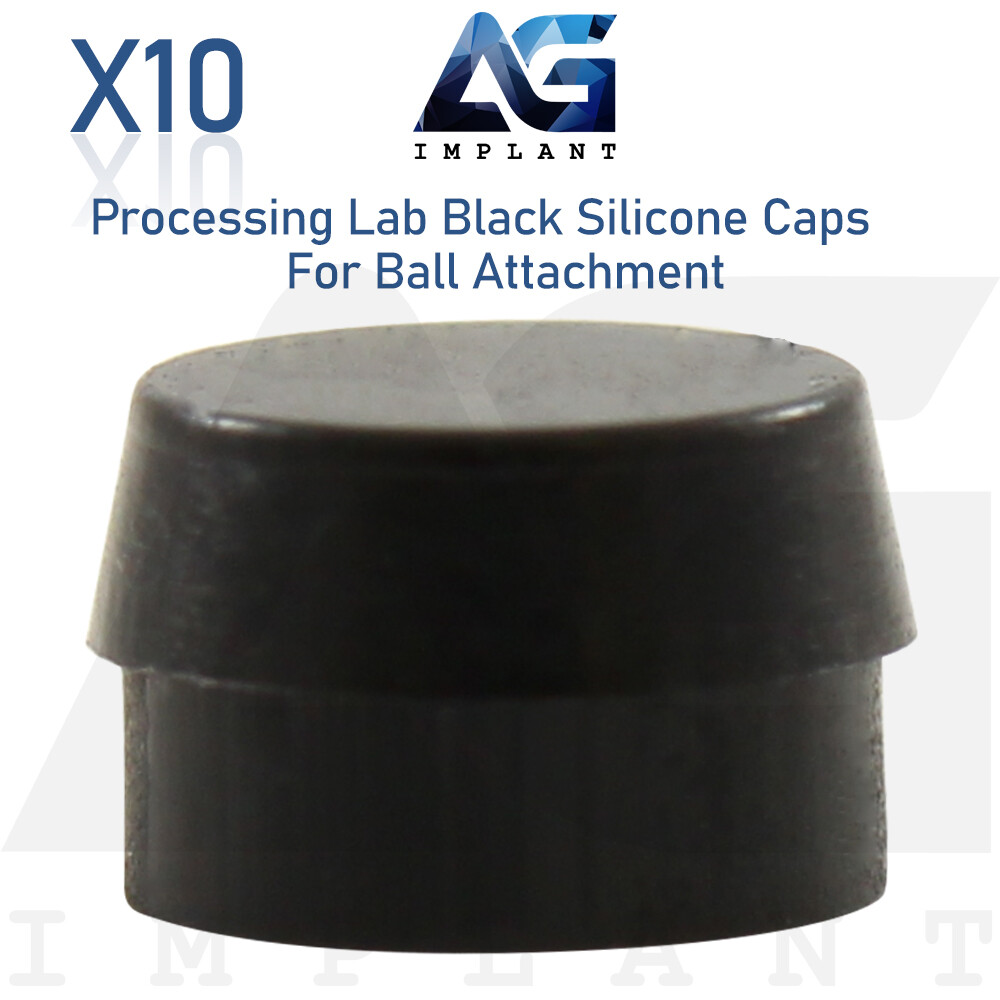 10 Processing Lab Regular Silicone Caps 2.5mm Ball Attachment Dental Overdenture