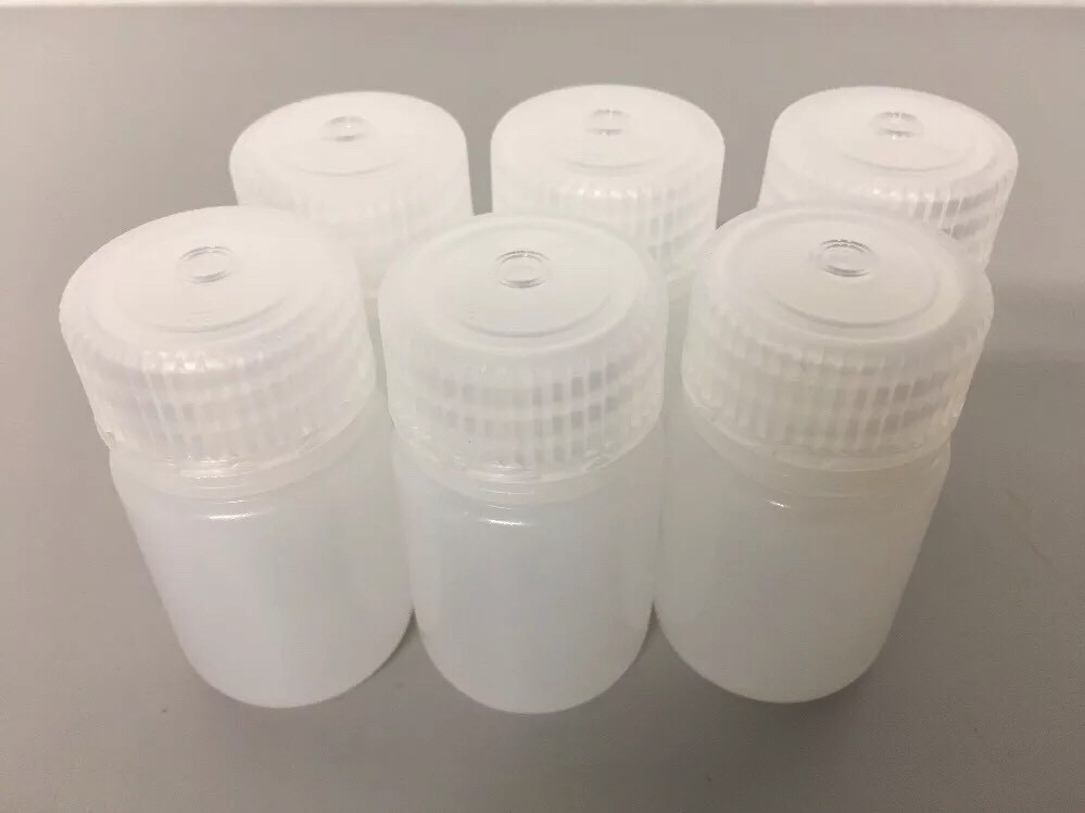 NEW (6) Nalgene Packaging Bottles, 30ml 1oz, Wide Mouth, HDPE