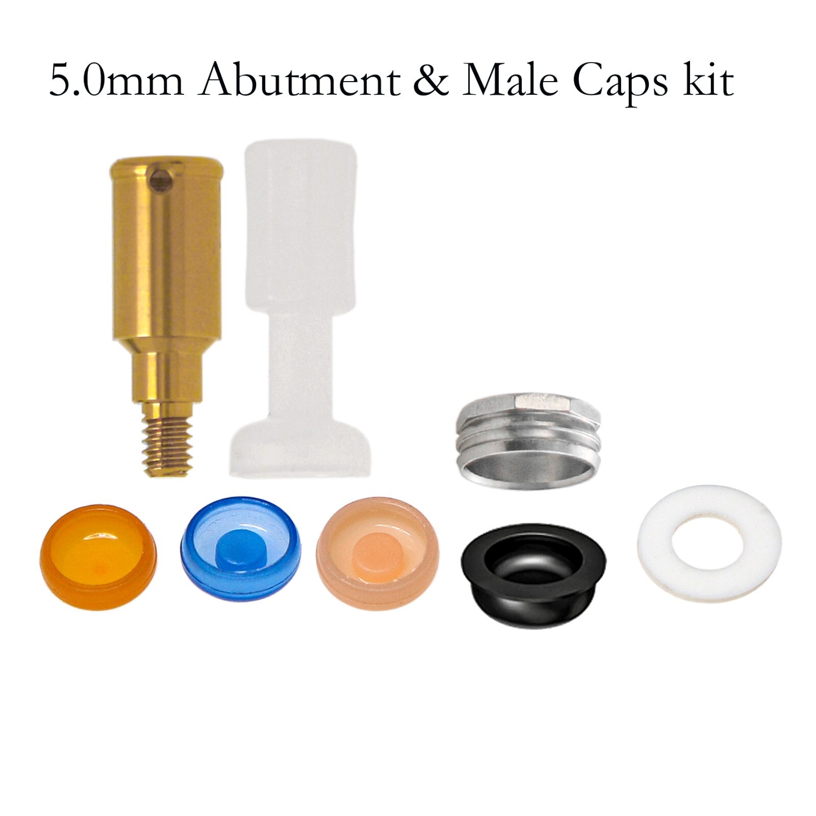 US Mis Adin Zimmer Screw-Vent 3.5 Locator Abutment Male Cap Inserts For 1-5mm GH
