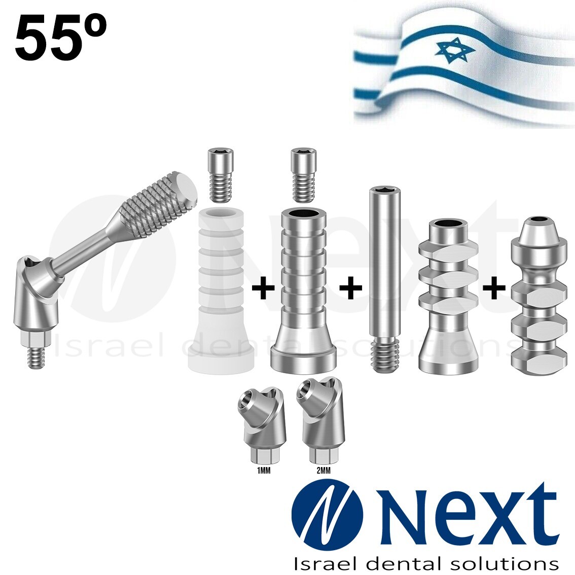 New Multi Unit full set angulated 55 deg analog transfer sleeves