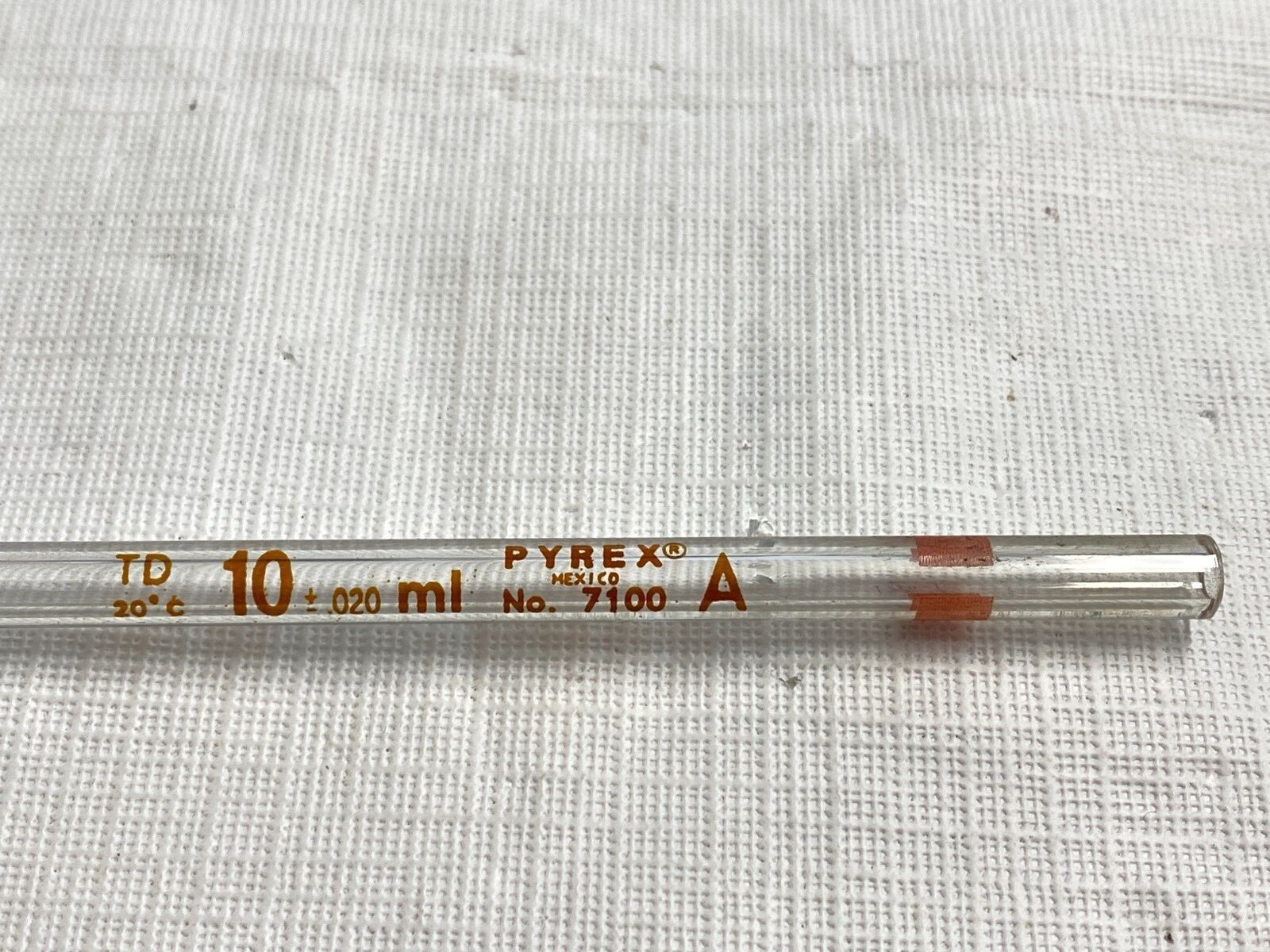 CORNING PYREX Glass Class A 1.0-100mL Bulb Volumetric Reusable Pipet 7100