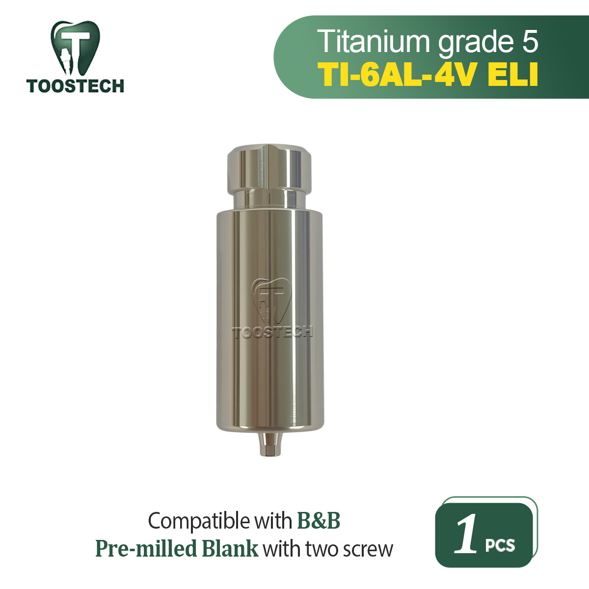 ARUM Titanium pre-milled Blank premill abutment fits to B&B D10.0mm