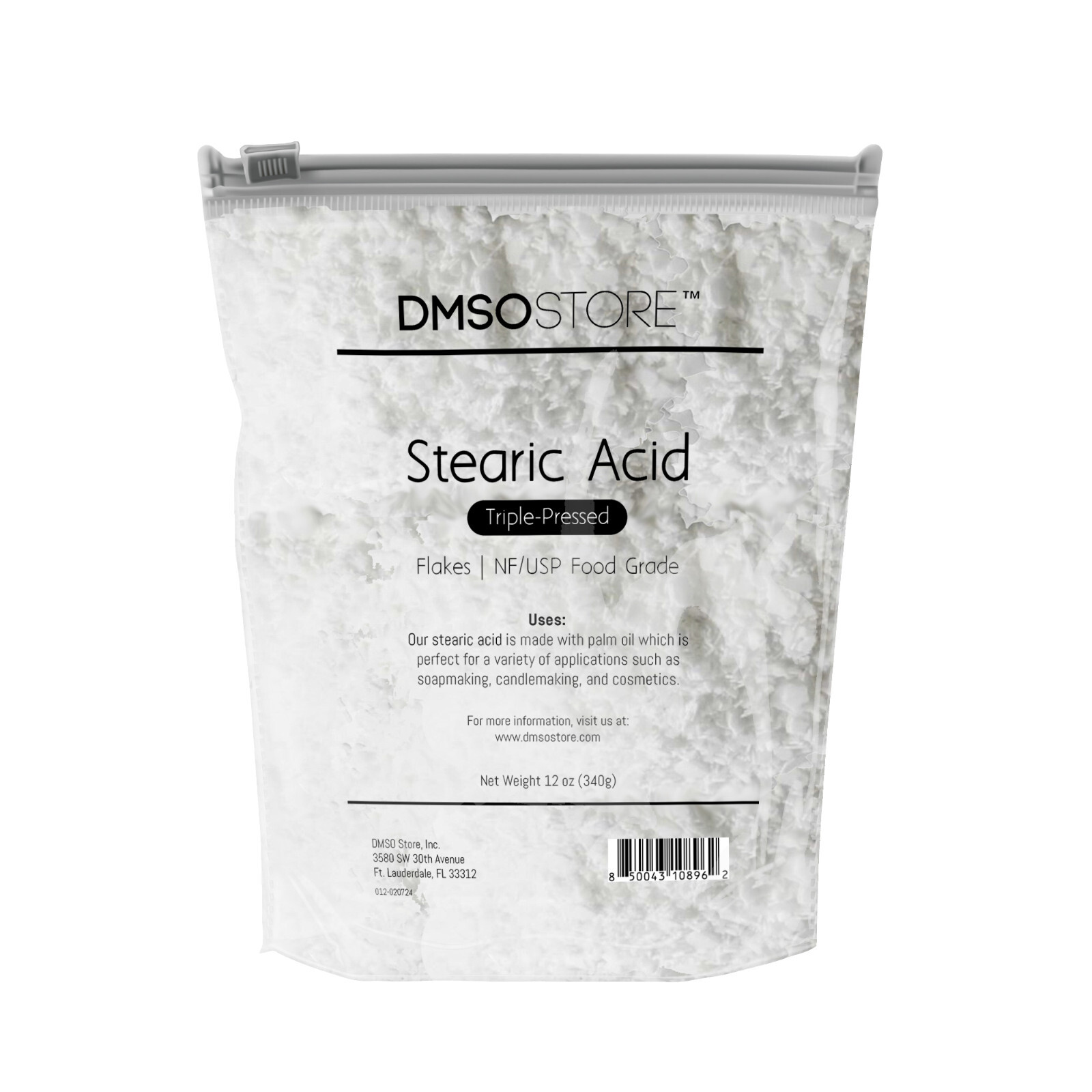 STEARIC ACID 12 oz. Flakes Triple Pressed NF/USP Food Grade