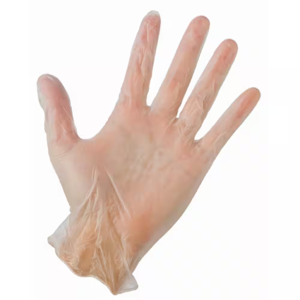 Clear 2.5 Mil One Size Fits Most Disposable Vinyl Gloves (100-Count)