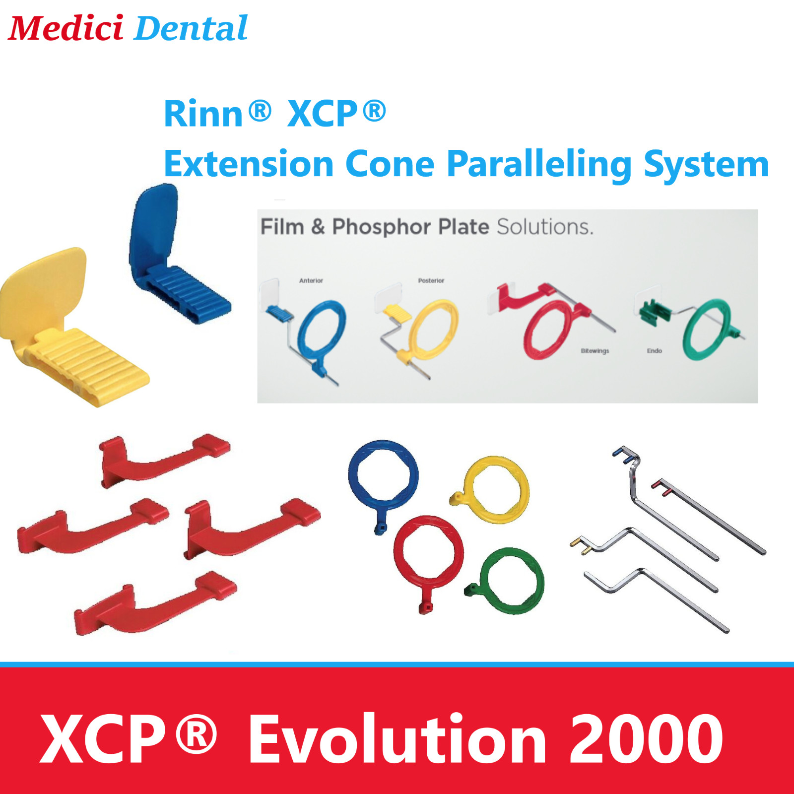 Dental Rinn XCP Evolution 2000 Extension Cone Paralleling System Film & Phosphor