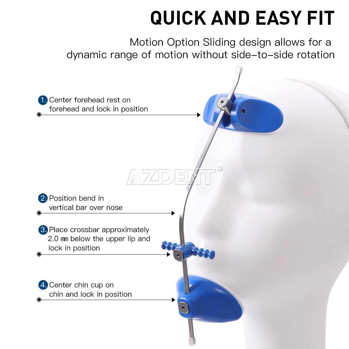 USA Dental Orthodontic Reverse Pull Headgear Facemask Facial Mascara Adjustable