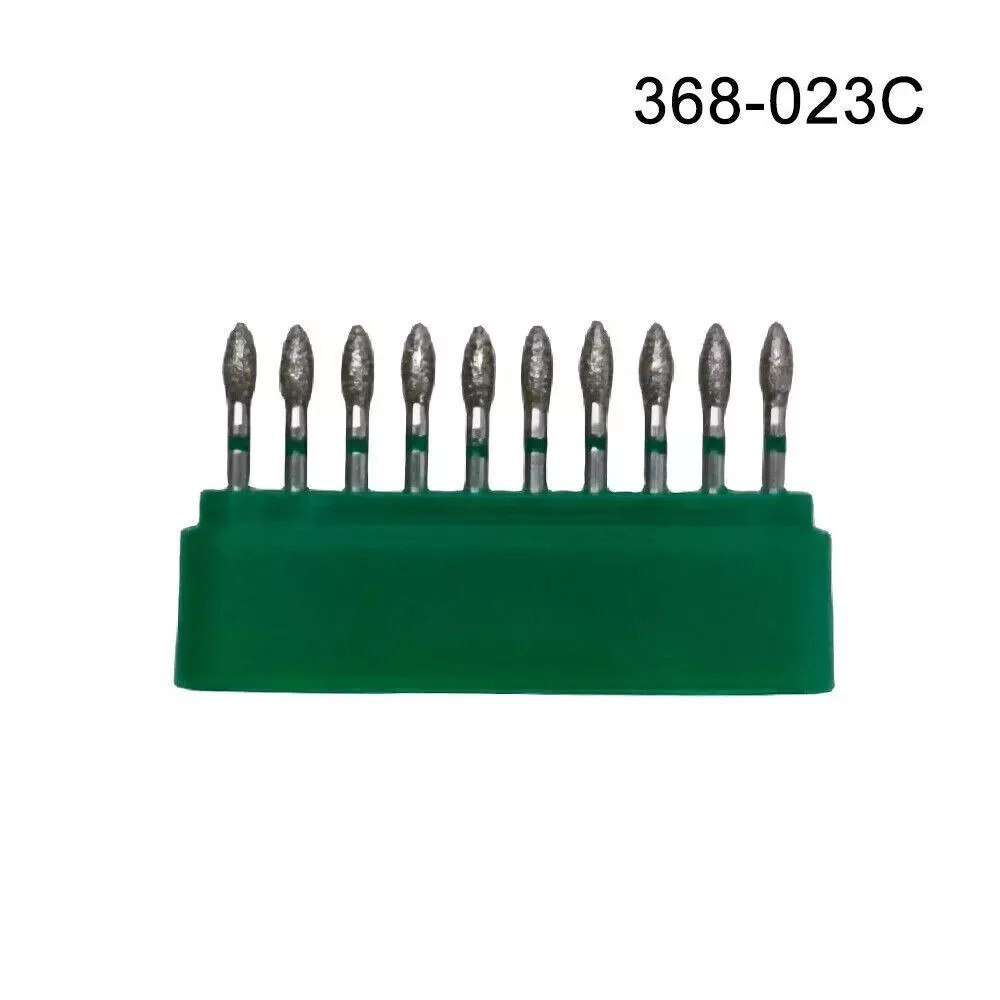 2 Types Dental Coarse Fine Pointed Football High Speed Diamond Bur 368-023C/F