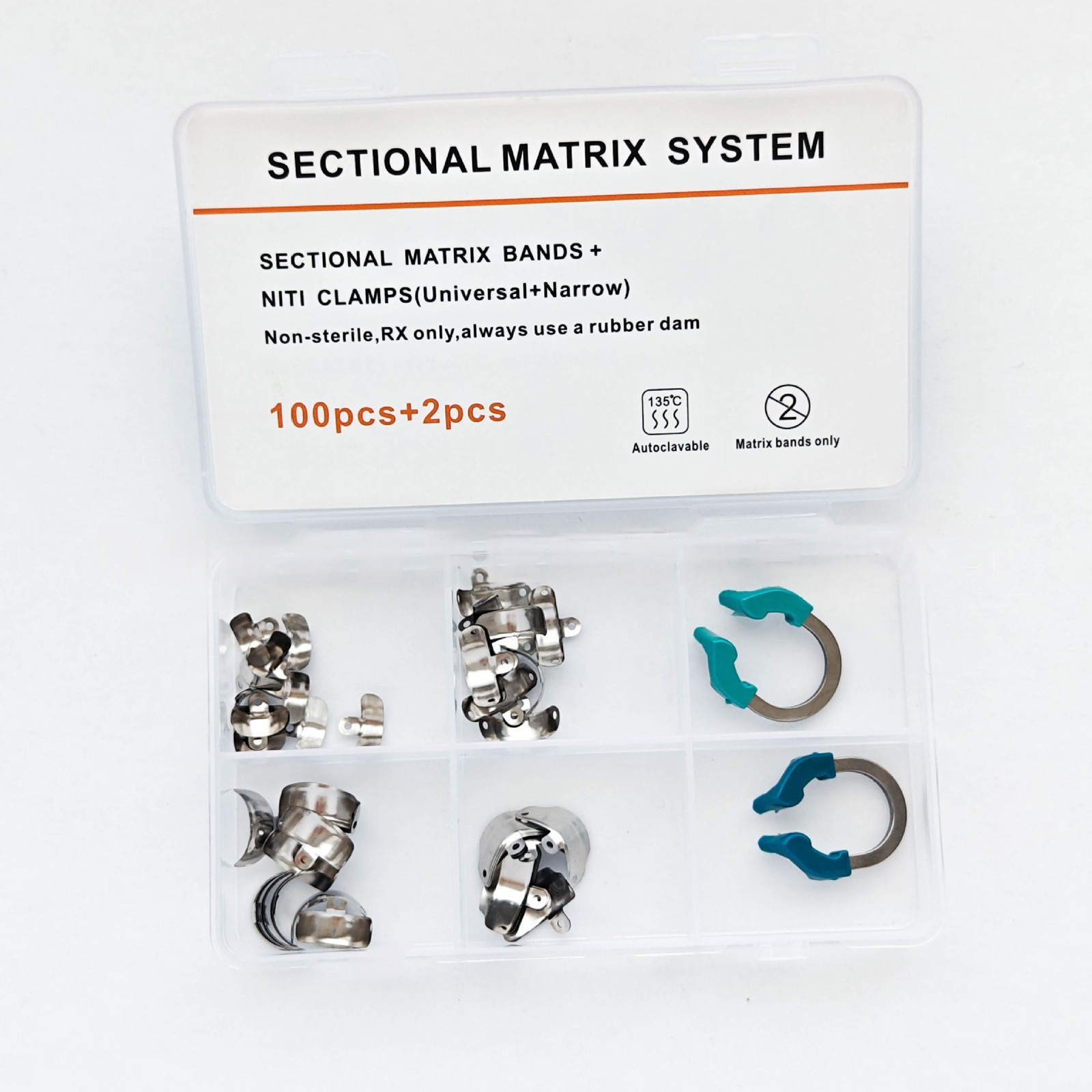 Dental Matrix Bands Ring Sectional Matrice Clamp Fit Garrison Palodent V3 System