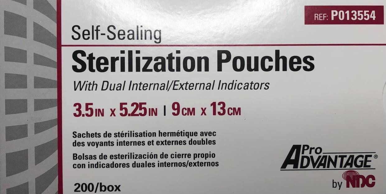 Pro Advantage SELF-SEALING STERILIZATION POUCHES 3.5″X5.25″/9cmX13cm/ QYT 200