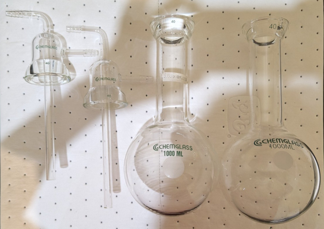 Chemglass 1000mL Vacuum Trap, CG-4531-02, Lot of 2