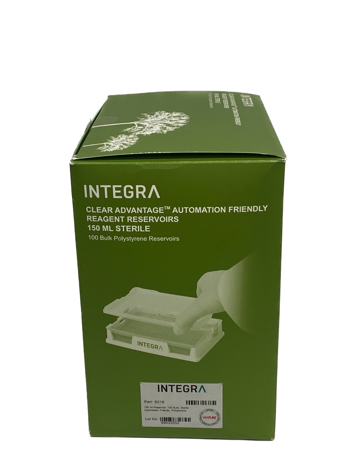 (100) INTEGRA 150mL Clear Advantage Automation Friendly Reagent Reservoirs 6318