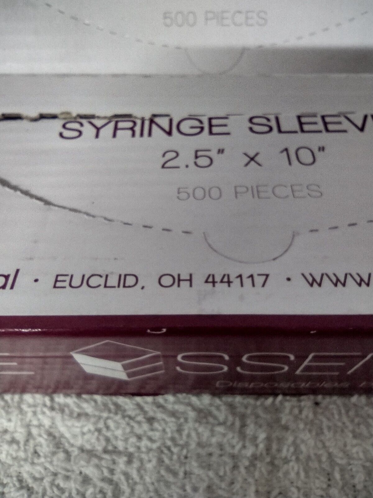 The Essentials Syringe Sleeves Disposable/ 2.5 IN x10 IN./2 Boxes/ 500 EACH