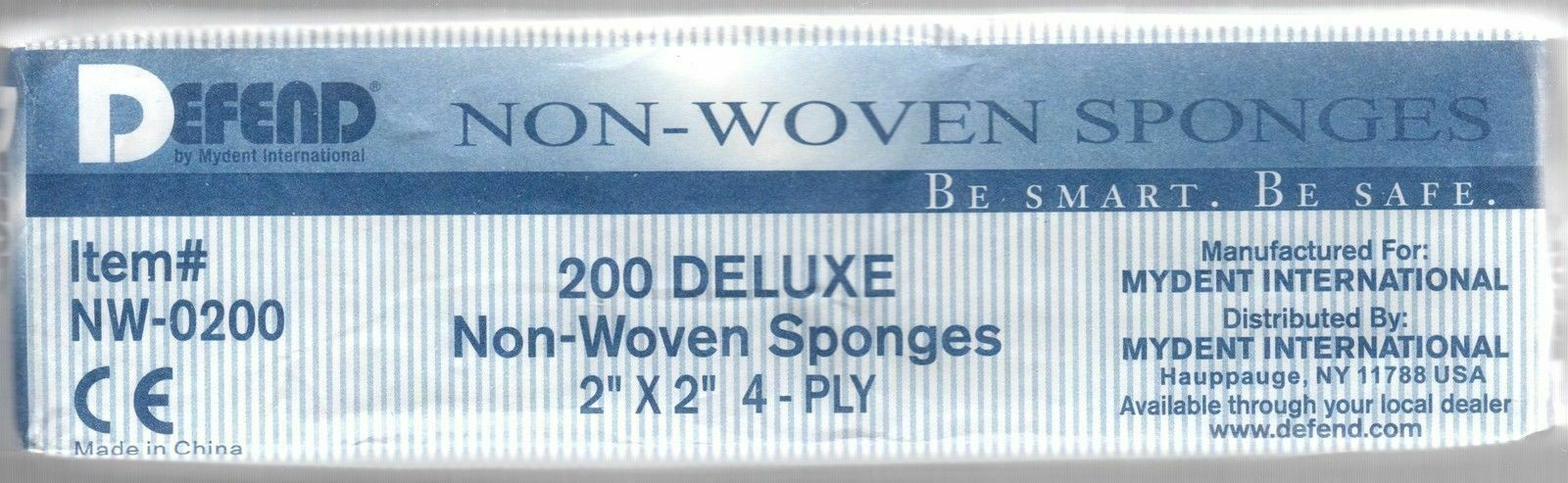 MYDENT Intl, DEFEND, Non-Woven Sponges, 6 packsx200, brand new, see scan