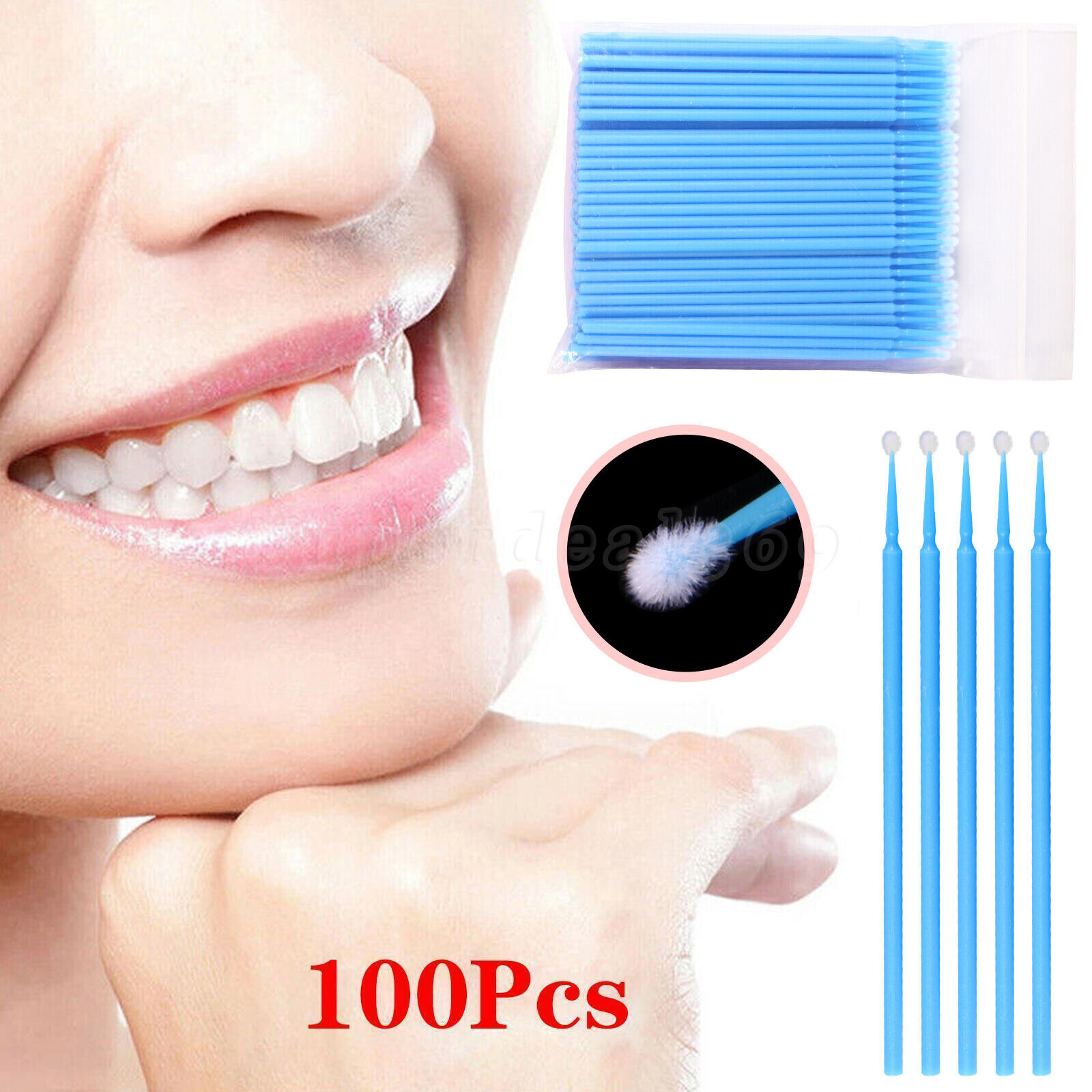 100pcs/pack micro applicator micro brush Regular fine ultrafine dental beauty ns