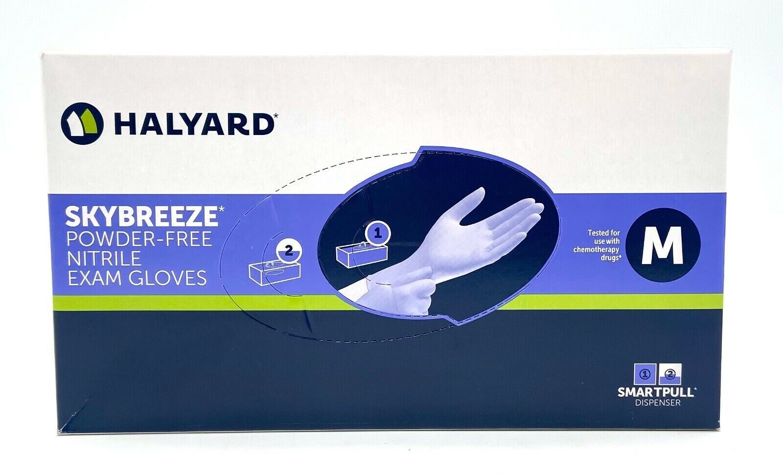 Nitrile Gloves. 2000 gloves (10 boxes) Skybreeze by Halyard Powder Free Medium.