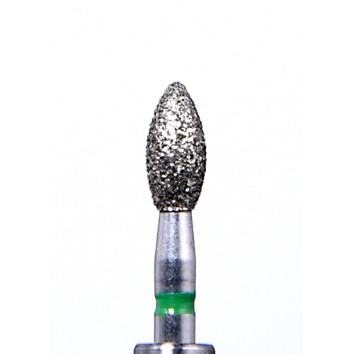 House Brand 368-023C FG Pointed Football Coarse Green 2.3mm Diamond Burs 5/Pk