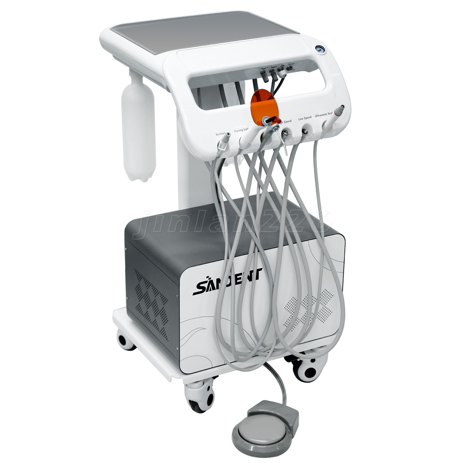 Portable Dental Mobile Delivery Unit System Air Compressor Syringe Suction 550W