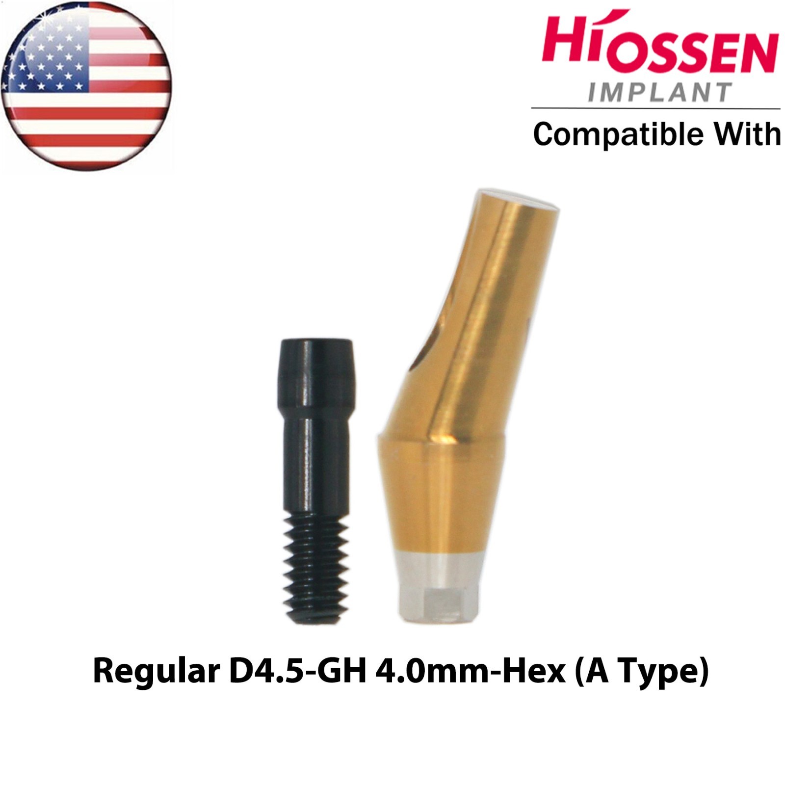US 17° Mini/Regular Angled Dental Anatomic Abutment Ø4.5/5.0mm Fit Hiossen Oss