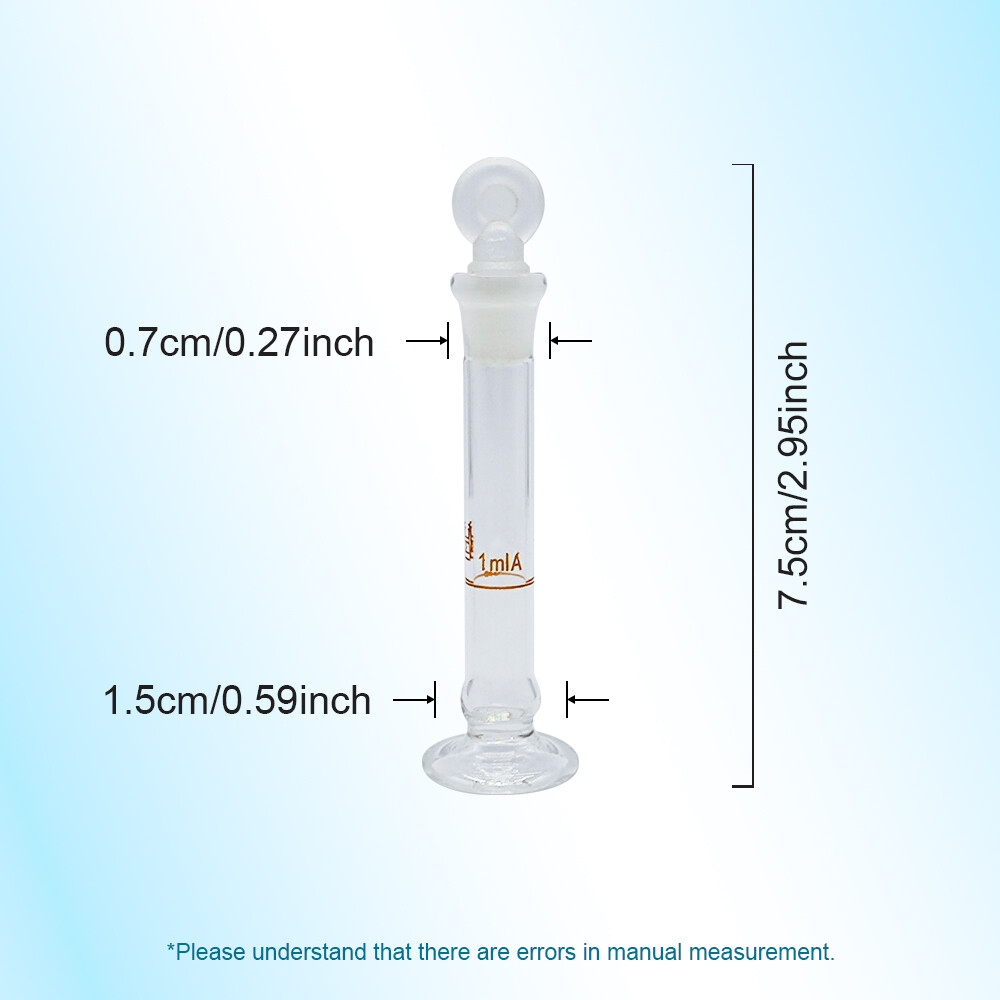1pcs 5/10/20/25/50/200/500 Glass Lab Clear Volumetric Flask With Head Stopper