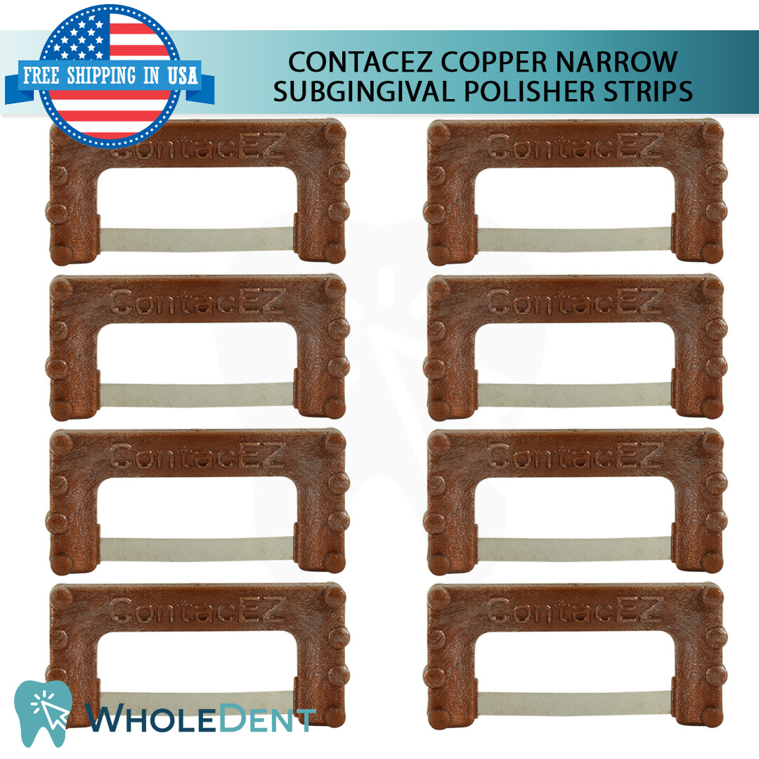 ContacEZ Copper Narrow Subgingival Polisher 8 Strips Dental Restorative Finish