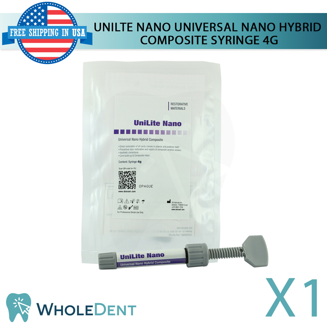 Nano Universal Hybrid Composite Dental Filling Syringe Restoration 4g Shades