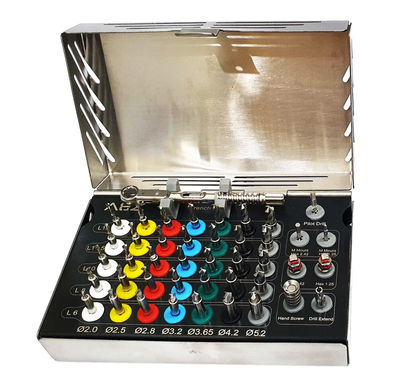 Dental Implant 35 Integral Stopper Drills with Drivers and Keys Complete Kit