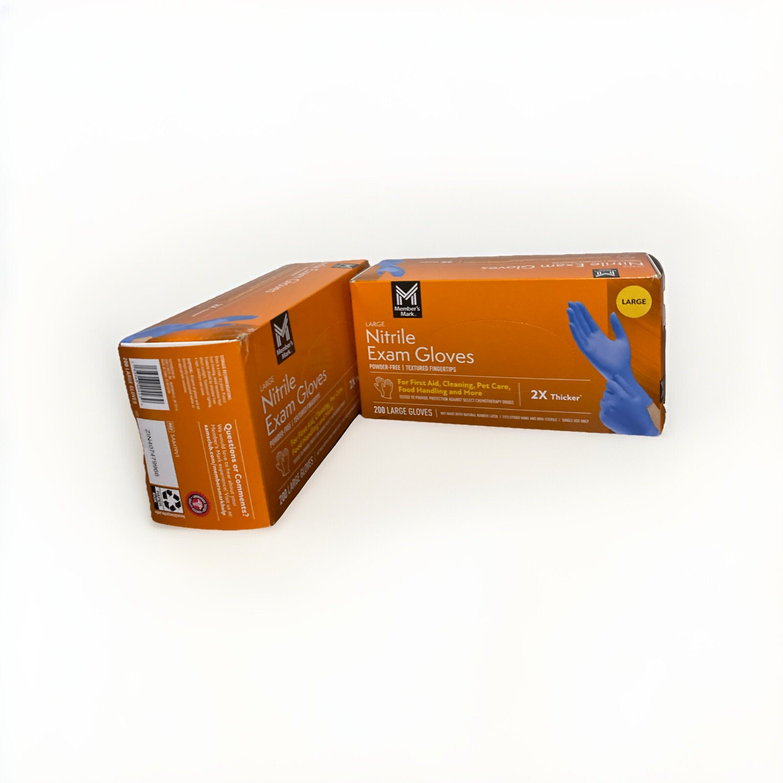 Member’s Mark Nitrile Exam Gloves Powder Free, Size Large – 2 Boxes (400 total)