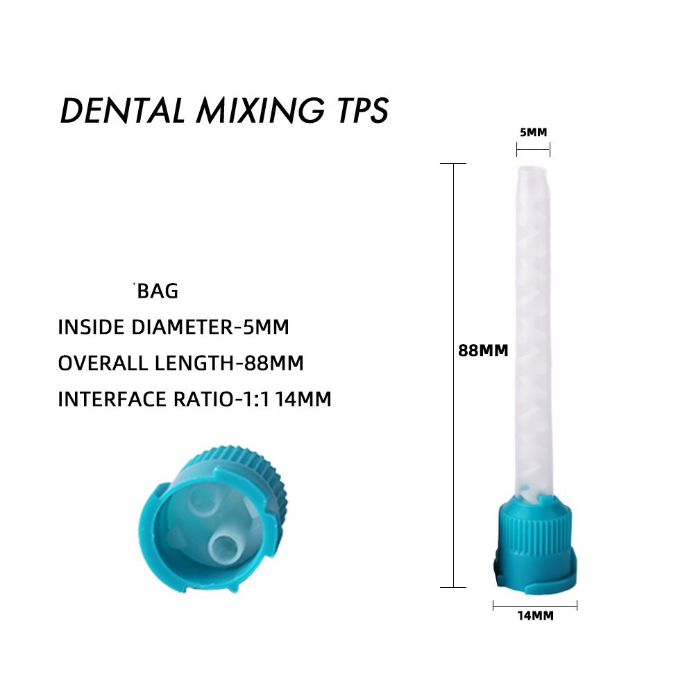 100Pcs Dental Mixing Tips Impression HP Tips 1:1 for Light Body USA
