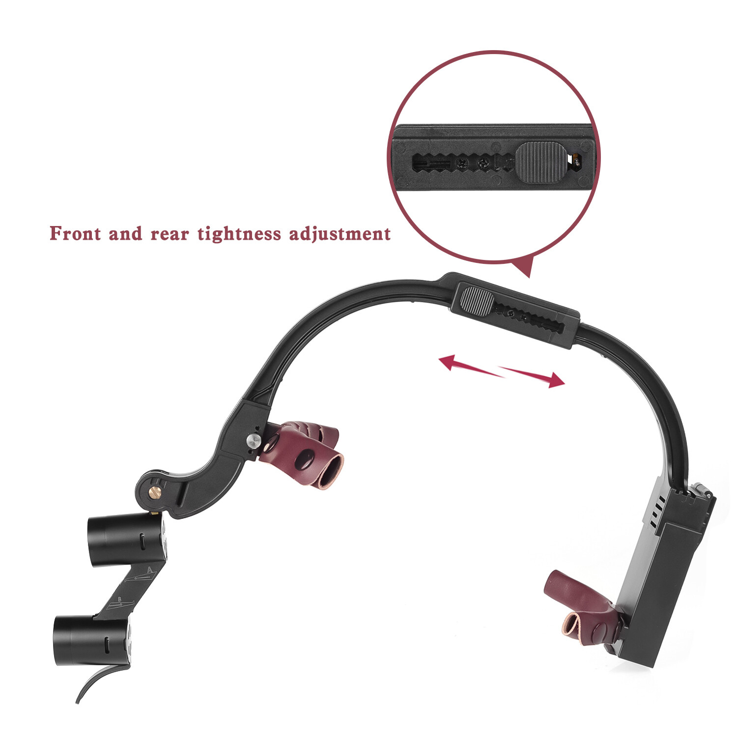 Dental Optical 5W Wireless LED Headlight Two LED Lights+6.0X-420 Loupes+AL-BOX