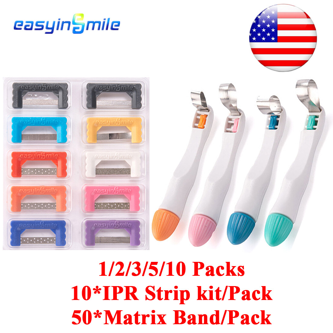 Ortho IPR Strip Dental Interproximal Reduction Kit enamel Strip+Pro Matrix Bands