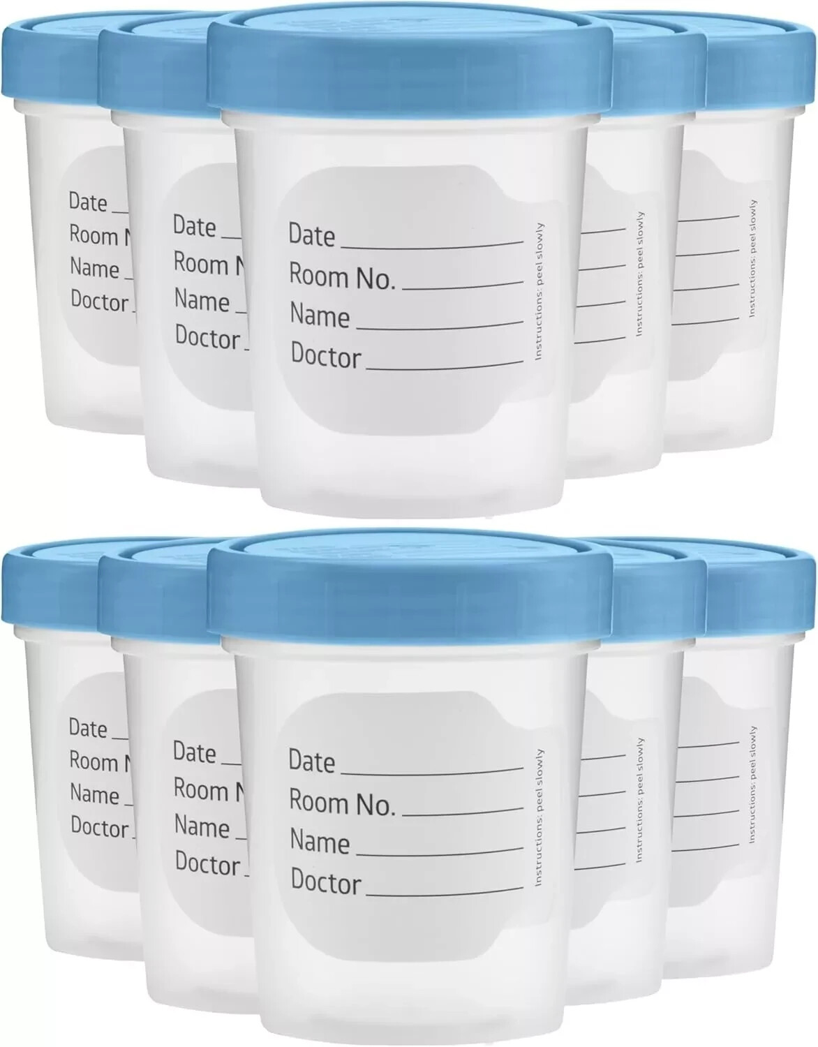 Specimen Cups with Leak Proof on Lids-4oz Clear Non-Sterile Urine Sample jar(10)