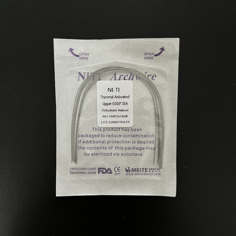 Dental Orthodontic Thermal Activated NITI Arch Wires Rectangular Natural Form