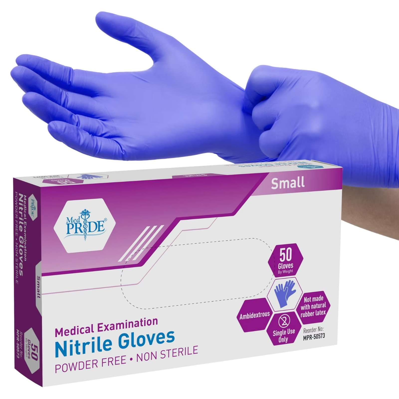 MED PRIDE Nitrile Medical Exam Gloves Disposable Powder-Free Latex-Free 100–1000
