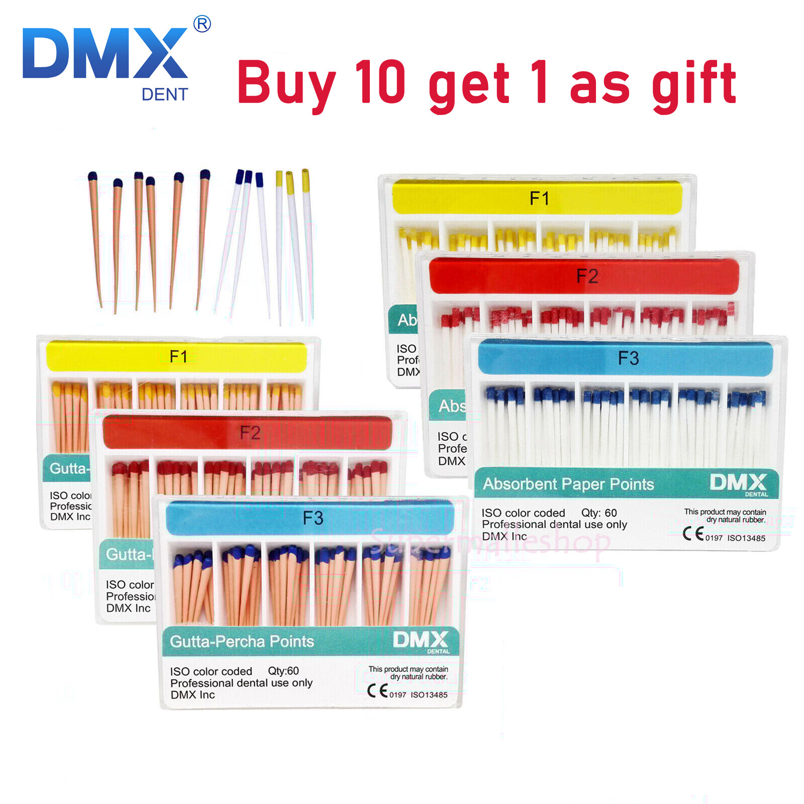 CE&FDA Puntas de gutapercha dental y papel absorbente Endo Endodoncia Absorbent