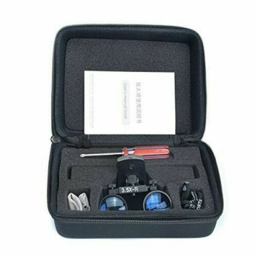 Dental 3.5X-R Binocular Loupes Compound Optic with Bag Clip-on Magnifier DY-110