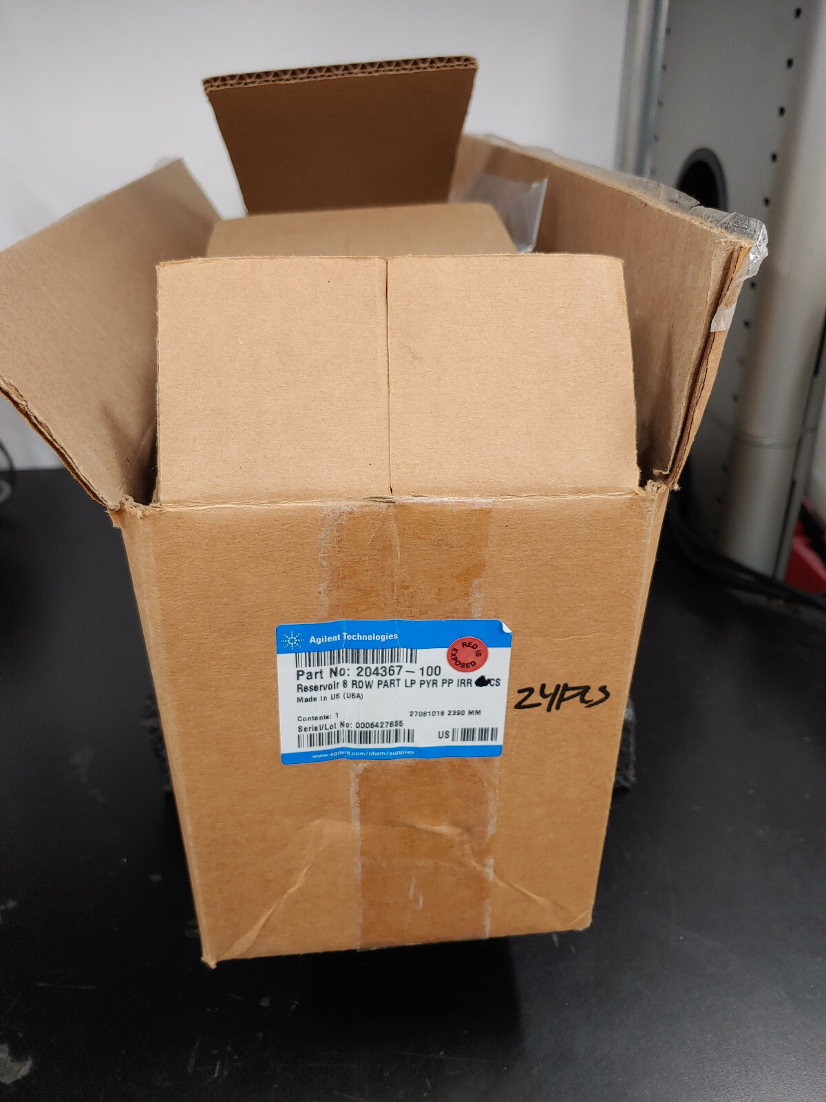 Partial Box of 24pcs AGILENT TECHNOLOGIES 204367-100 8 Row Reservoir Microplate