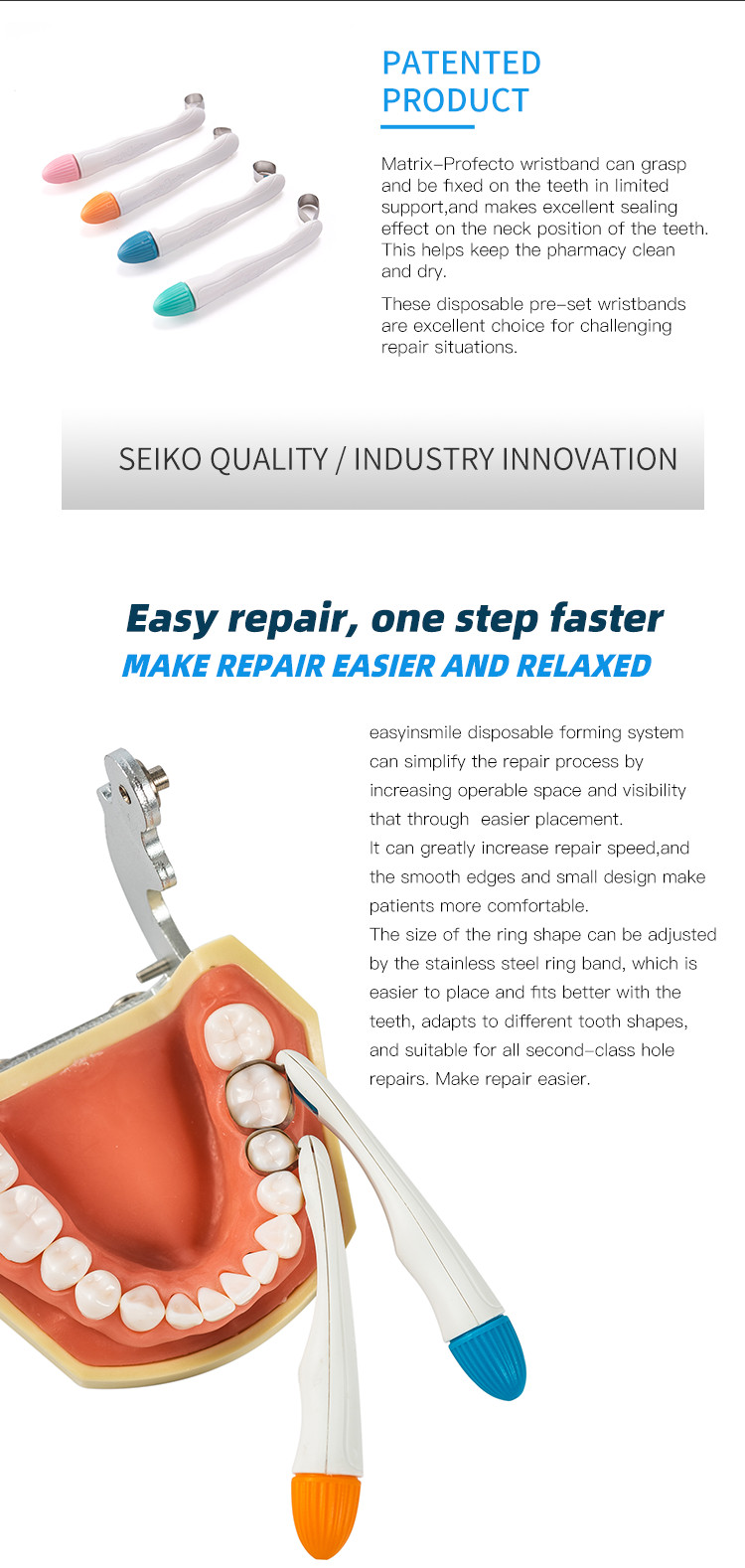 Adjust Dental Pro Matrix Holder Molar/Premolar Matrices Bands Restoration Teeth