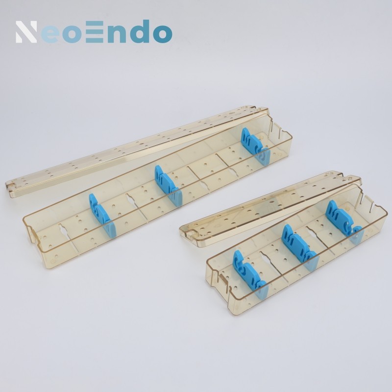 Rigid Endoscope Plastic Sterilization Box With Lid, PPSU Sterilizing Case
