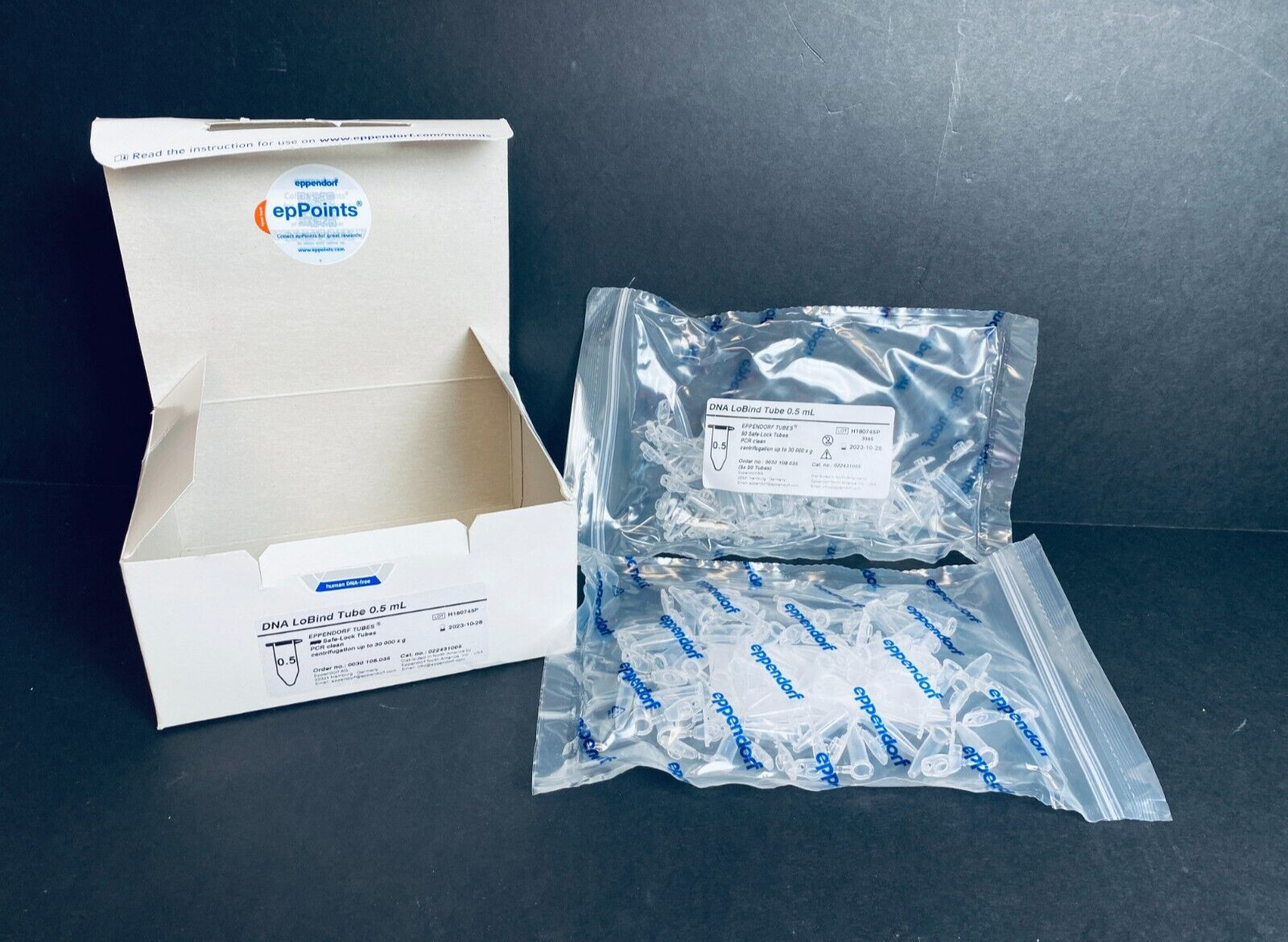Eppendorf DNA LoBind Centrifuge Tube 0.5 ml Total of 100 Tubes