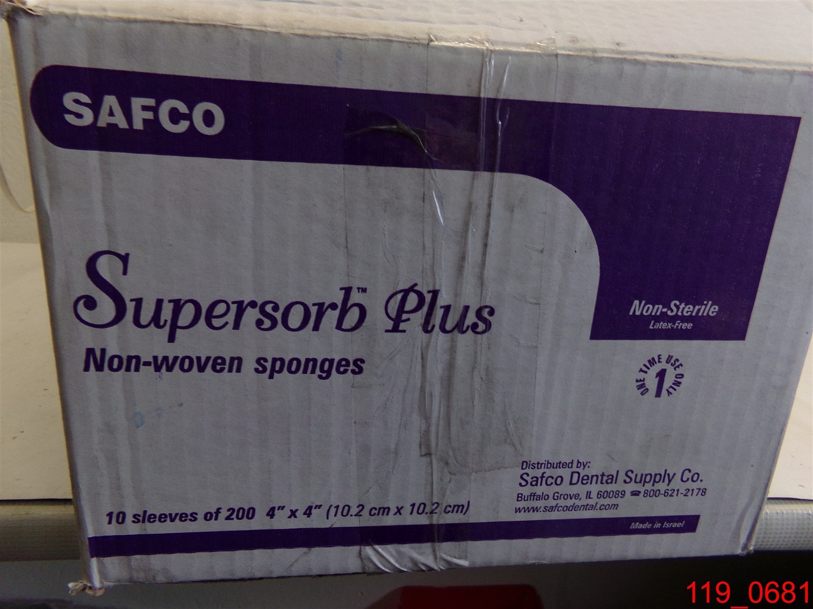 Qty=2000: SAFCO SUPERSORB PLUS 102-2454 NON-WOVEN SPONGES Non-Sterile 4″ X 4″
