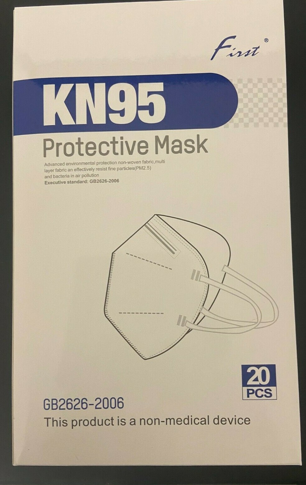 20 pc white KN95 Protective Face Mask non medical-First