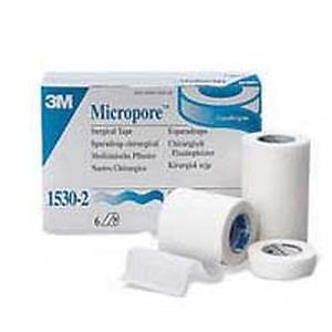 1530-1 3M Micropore™ Standard Surgical Tape White, Latex-free 1″ x 10 yds