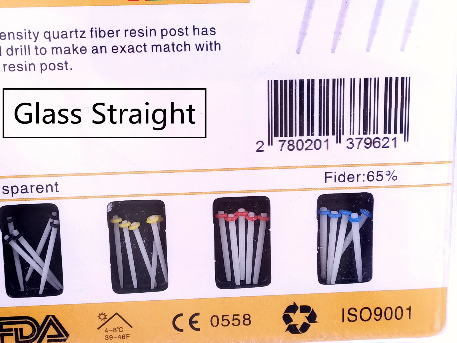 Dental Glass Fiber Post Root Canal Posts Resin+4 Drills 1.0/1.2/1.4/1.6/1.8mm