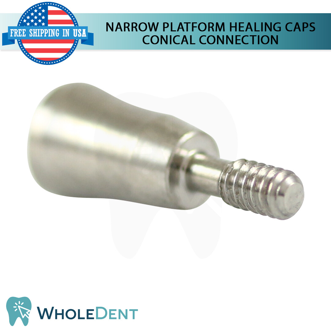 5x NP Conical Connection Healing Caps Ø3.8 Titanium Dental Abutment Instrument